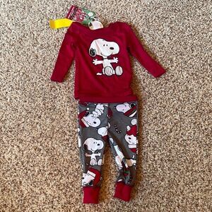𝅺NWT Munki Munki Peanuts set boys pj set